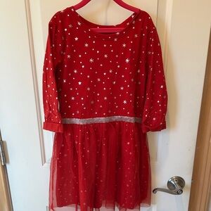 Cat & Jack Red Dress with White Stars
